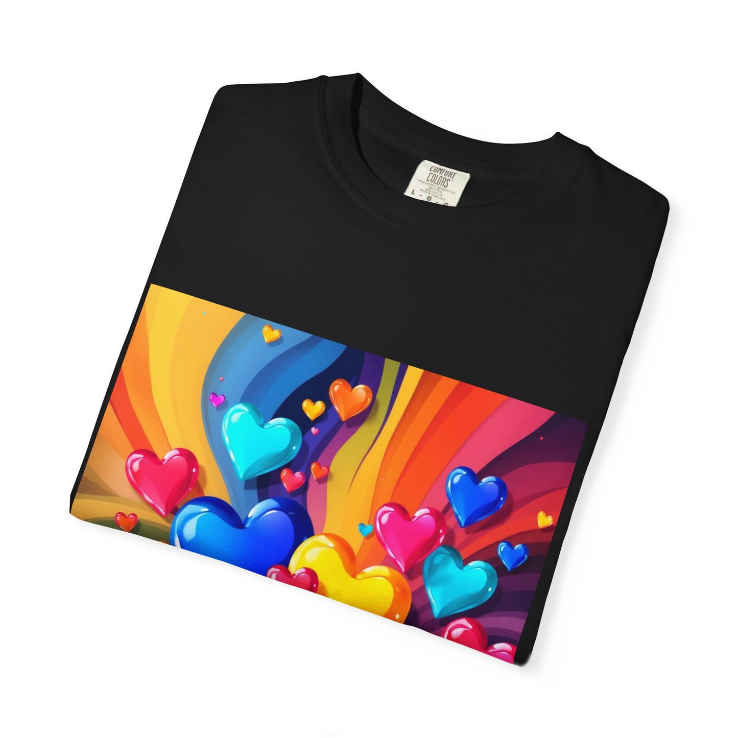 Colorful Heart Rainbow T‑Shirt