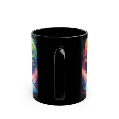 Surreal Forest Girl Art Mug — Mystical Landscape Coffee Cup (11oz/15oz)