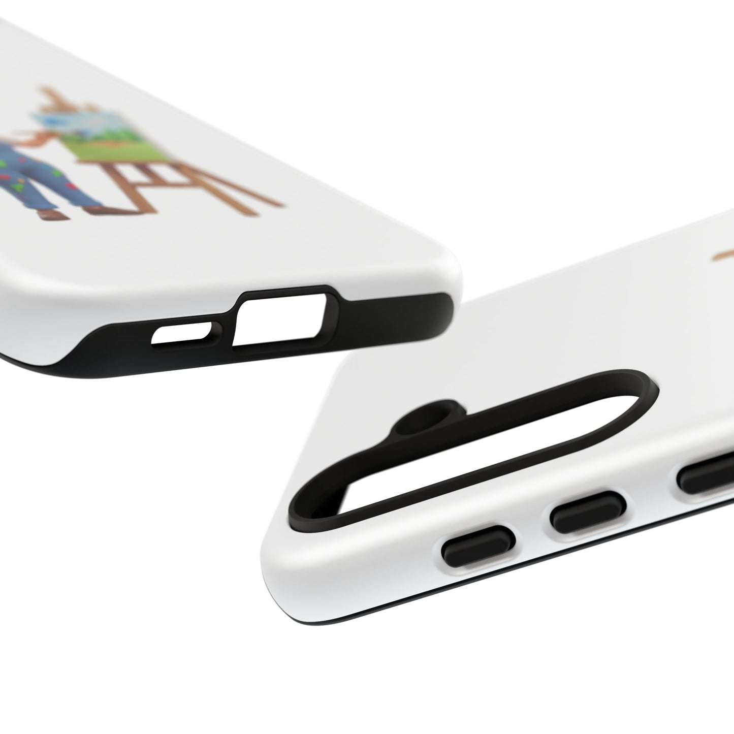 Samsung Handyhülle mit Künstlermotiv – Schutzhülle mit niedlicher Illustration einer Malerin