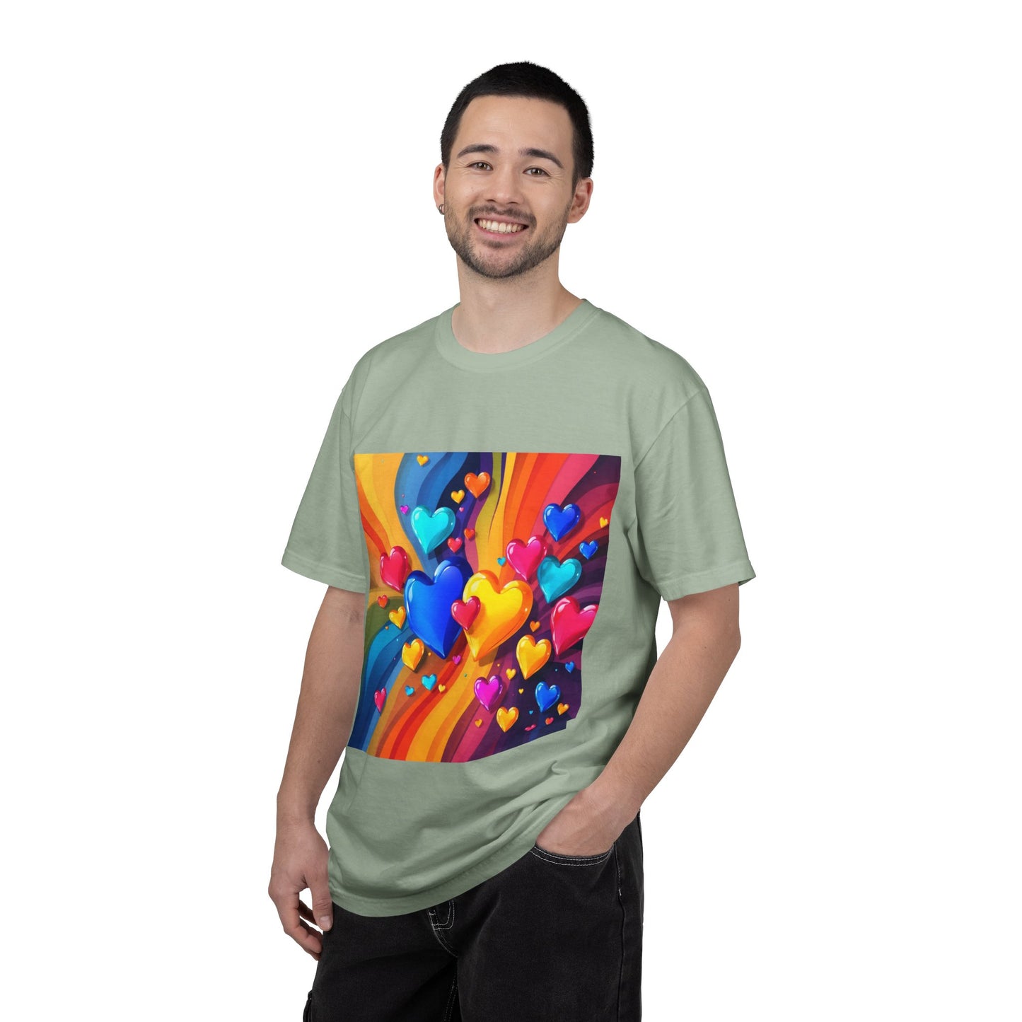 Colorful Heart Rainbow T‑Shirt