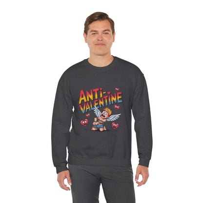 Anti-Valentine Sweatshirt — Funny Cupid Reject Graphic Crewneck
