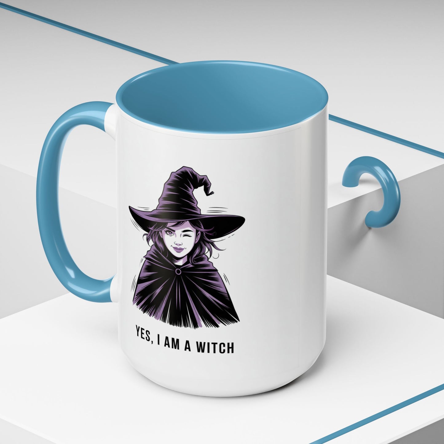 Witch Coffee Mug - "Yes, I Am a Witch" Accent Mug (11/15 oz)