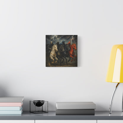 Four Horsemen Canvas Wall Art — Apocalyptic Gothic Mythology Print