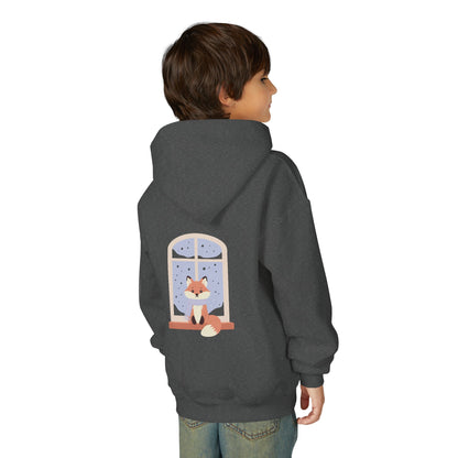Kids Fox Hoodie - Cozy Winter Window Design