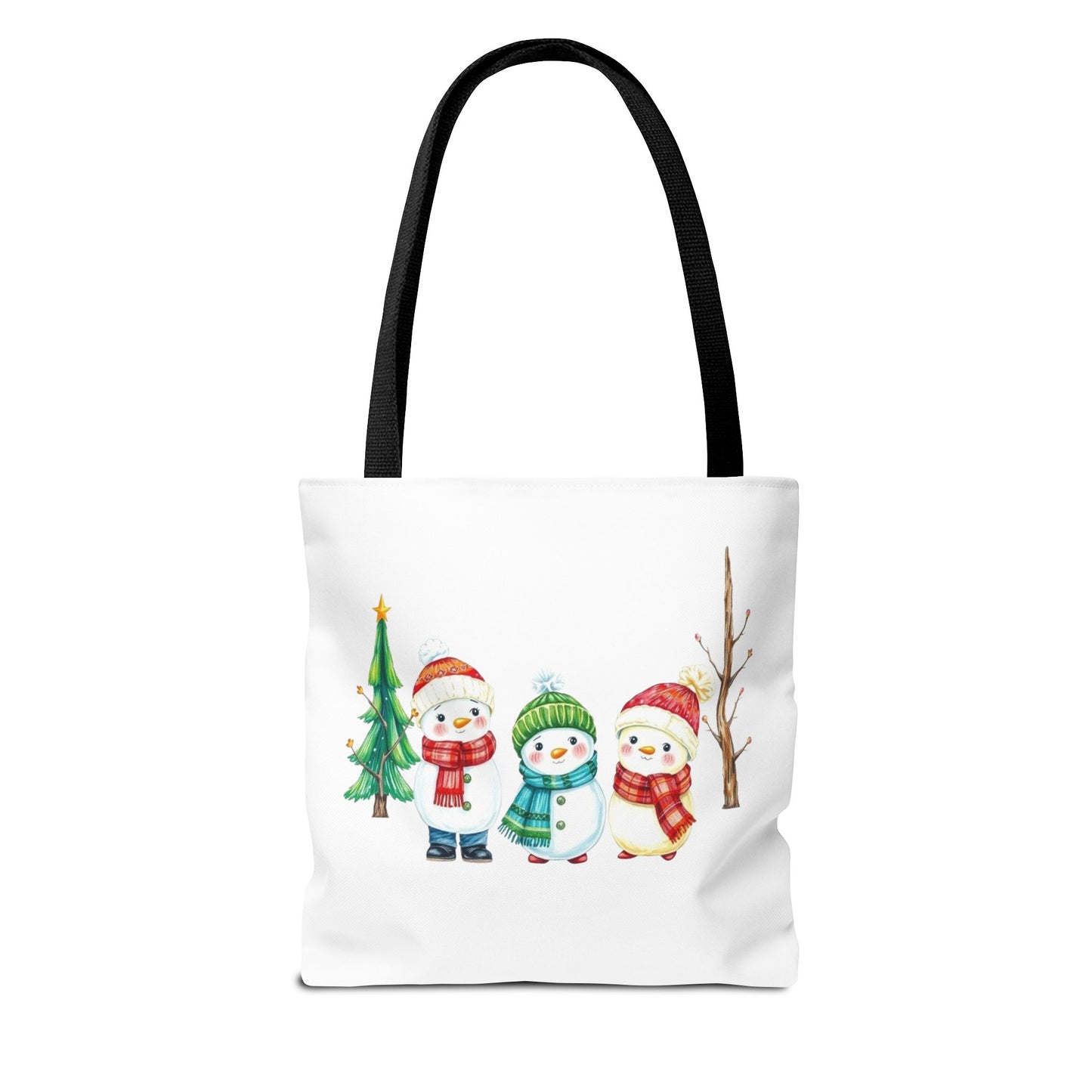 Christmas Snowman Tote Bag — Cute Holiday Winter Market Tote