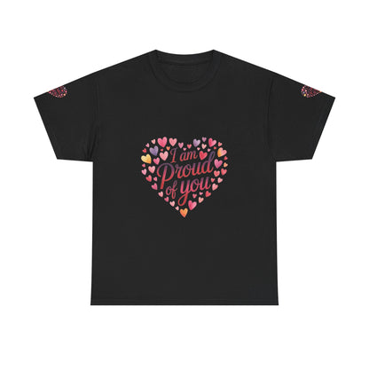 Proud of You Heart T‑Shirt with embroidery