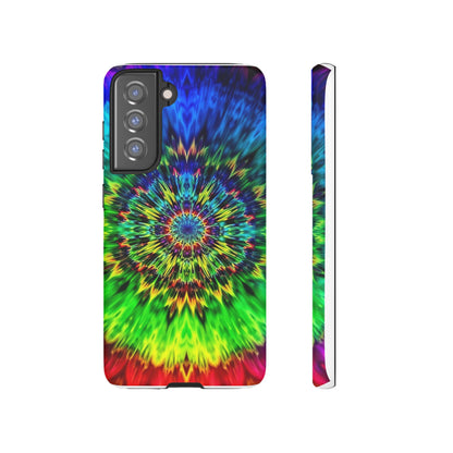 Fundas resistentes para Samsung - Funda para teléfono con mandala teñido anudado arcoíris