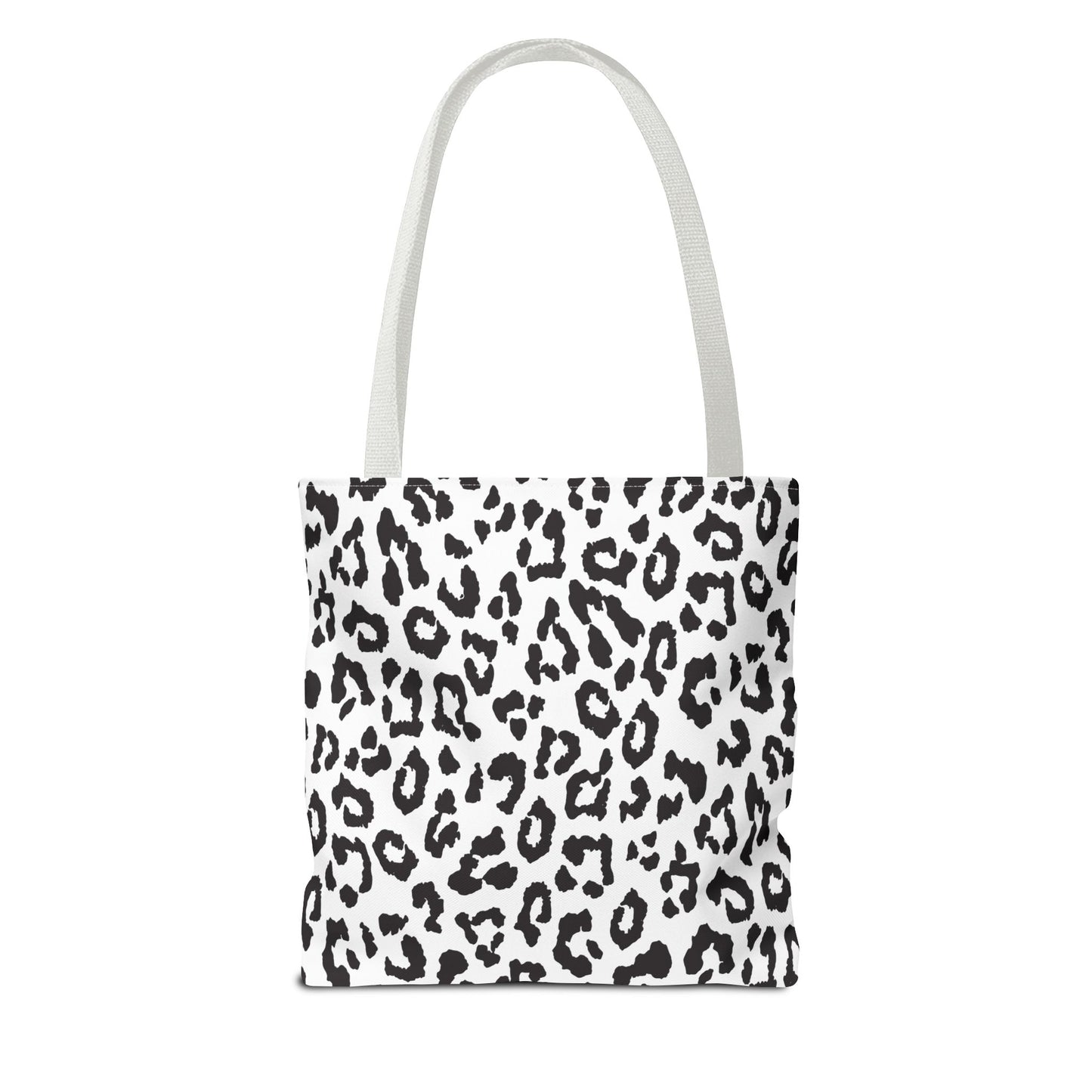 Black & White Leopard Print Tote Bag — Chic Animal-Print Tote for Everyday Use
