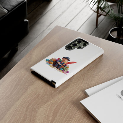 Samsung Bookworm Illustration Phone Case — Cute Scholar with Feather Pen