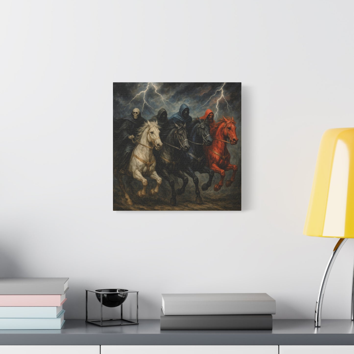 Four Horsemen Canvas Wall Art — Apocalyptic Gothic Mythology Print