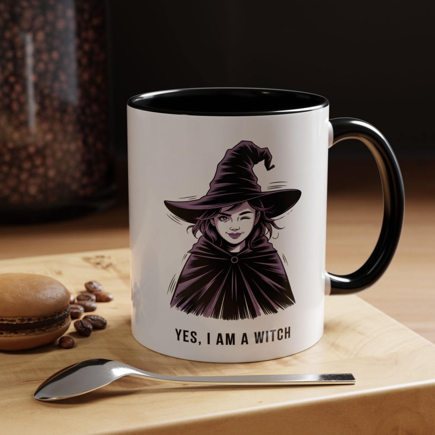 Witch Coffee Mug - "Yes, I Am a Witch" Accent Mug (11/15 oz)