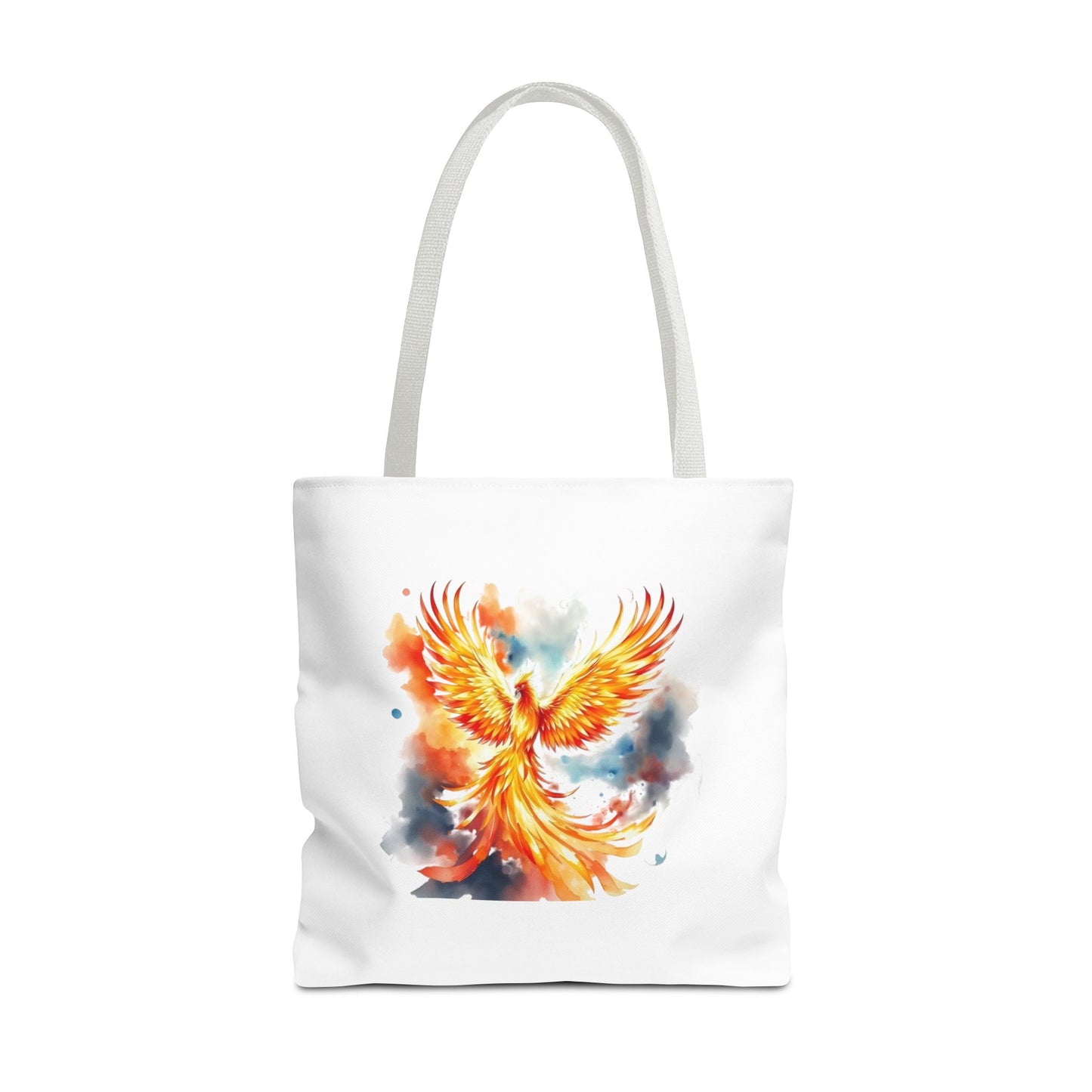 Phoenix Watercolor Tote Bag – Vibrant Rising Bird All-Over Print Tote