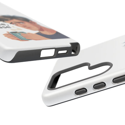 Samsung Phone Case – “First Coffee, Please” Funny Coffee Lover Protective Case