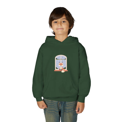 Kids Fox Hoodie - Cozy Winter Window Design
