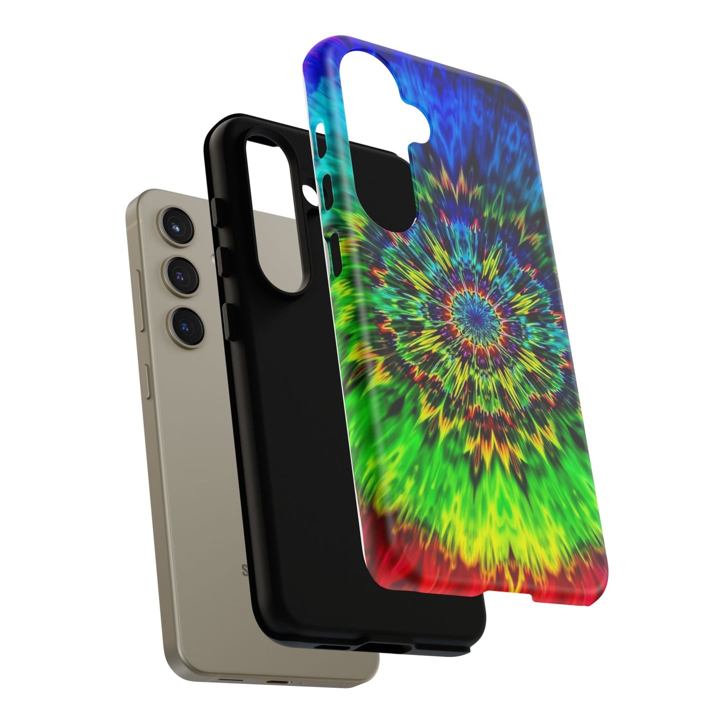 Fundas resistentes para Samsung - Funda para teléfono con mandala teñido anudado arcoíris