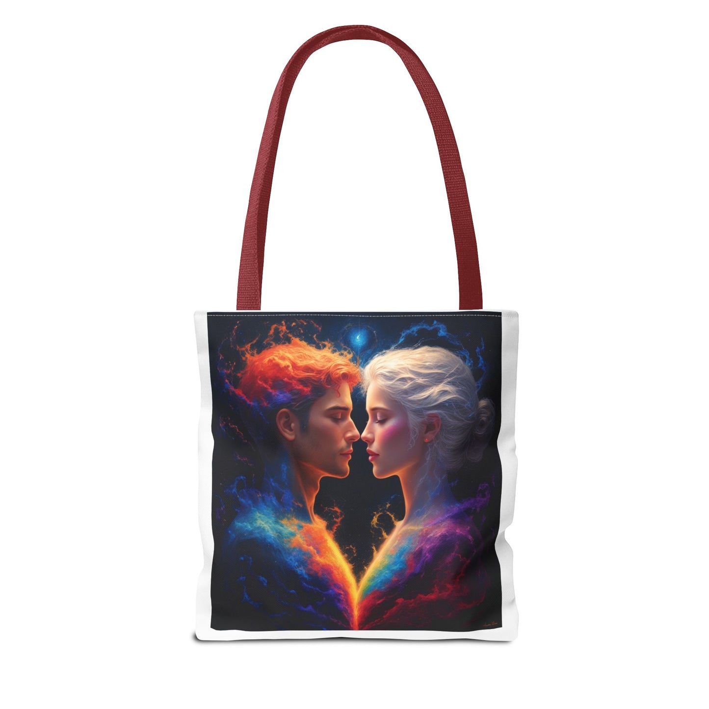 Cosmic Lovers Tote Bag — Fire & Ice Romantic Art AOP