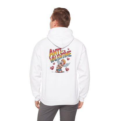 Anti-Valentine Hoodie — Funny Cupid Bear Graphic Pullover