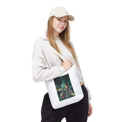 Tragetasche – Mystische Frau mit Wolf Aurora Art Tote