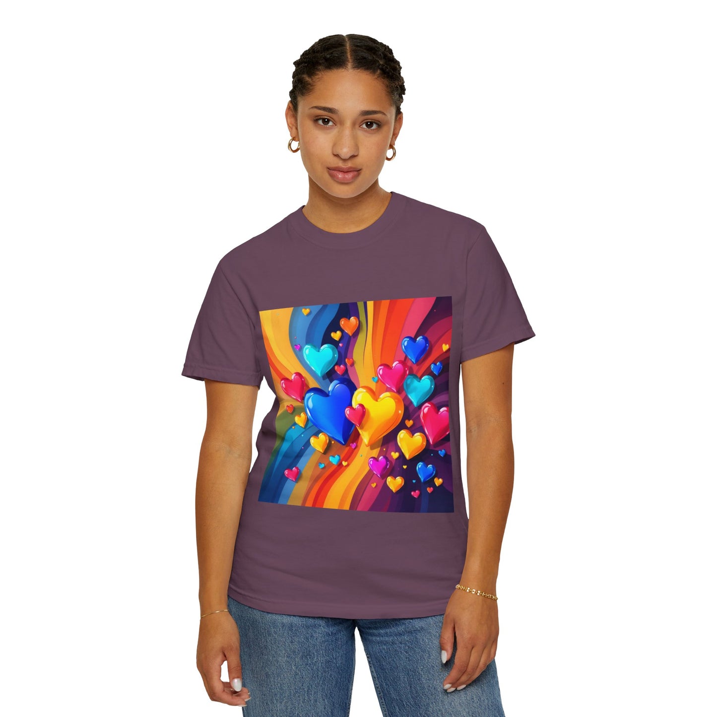 Colorful Heart Rainbow T‑Shirt