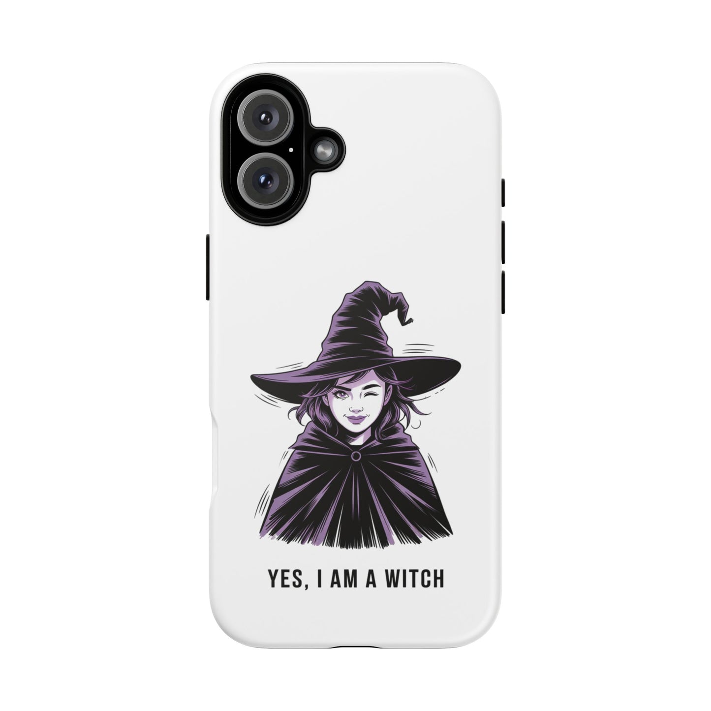 iPhone Yes, I Am a Witch Phone Case — Gothic Witch Illustration Protective Cover