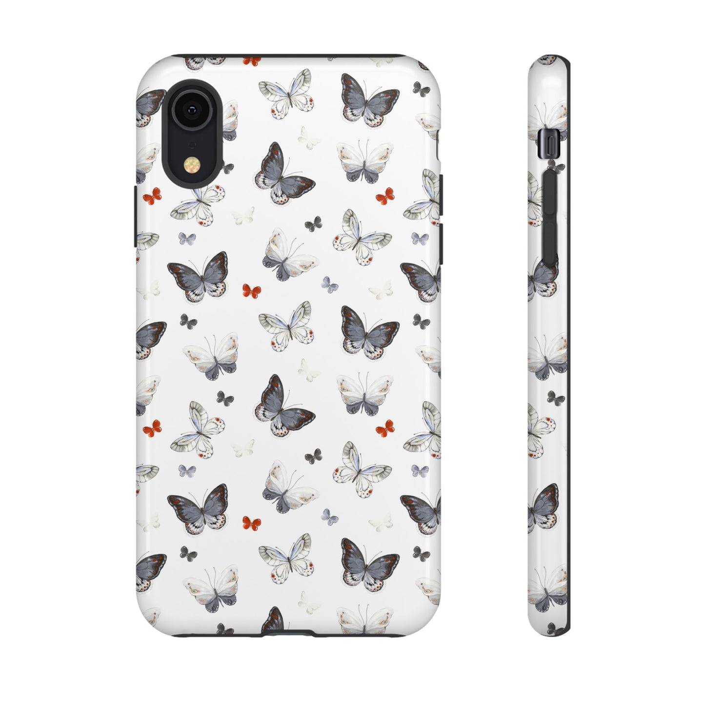 iPhone Butterfly Pattern Tough Phone Case — Protective Floral-Inspired iPhone Case