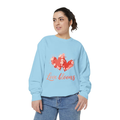Love Blooms Heart Sweatshirt — Floral Valentine Pullover