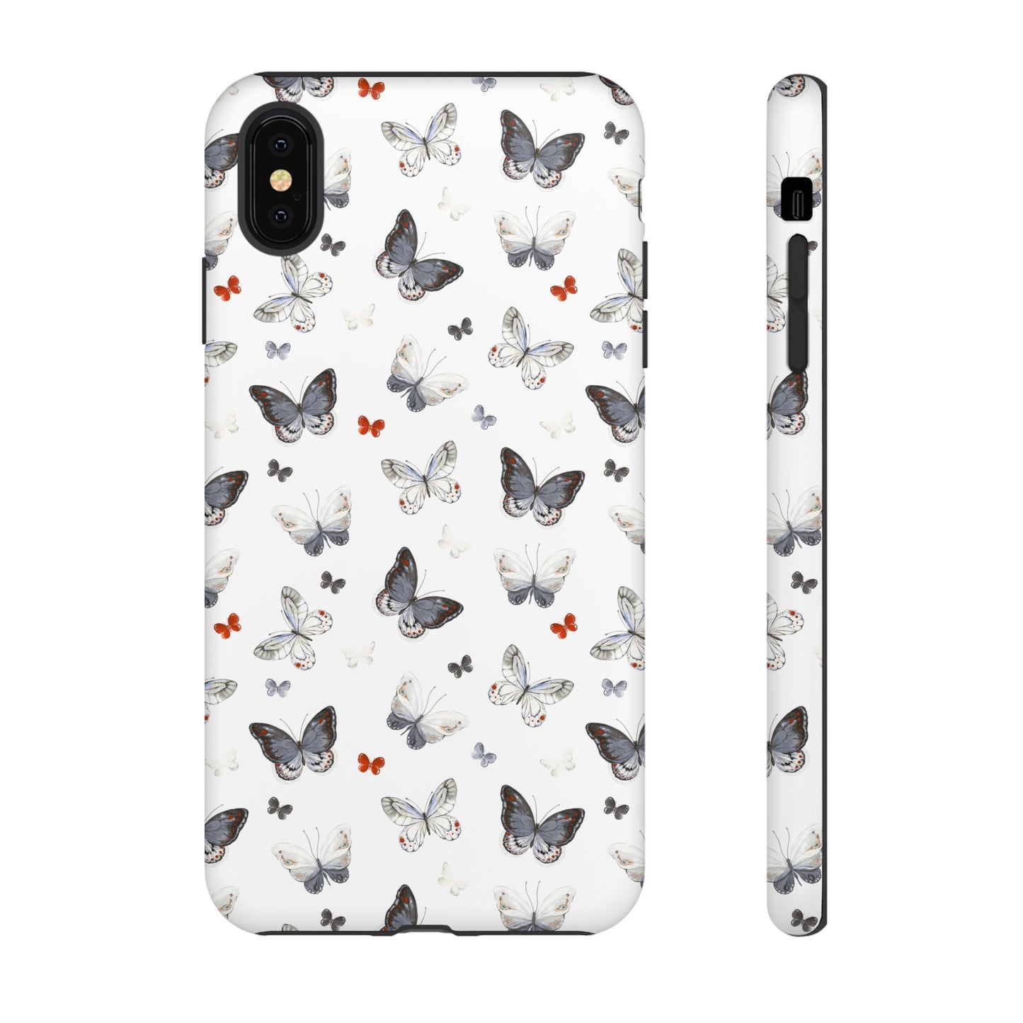 iPhone Butterfly Pattern Tough Phone Case — Protective Floral-Inspired iPhone Case