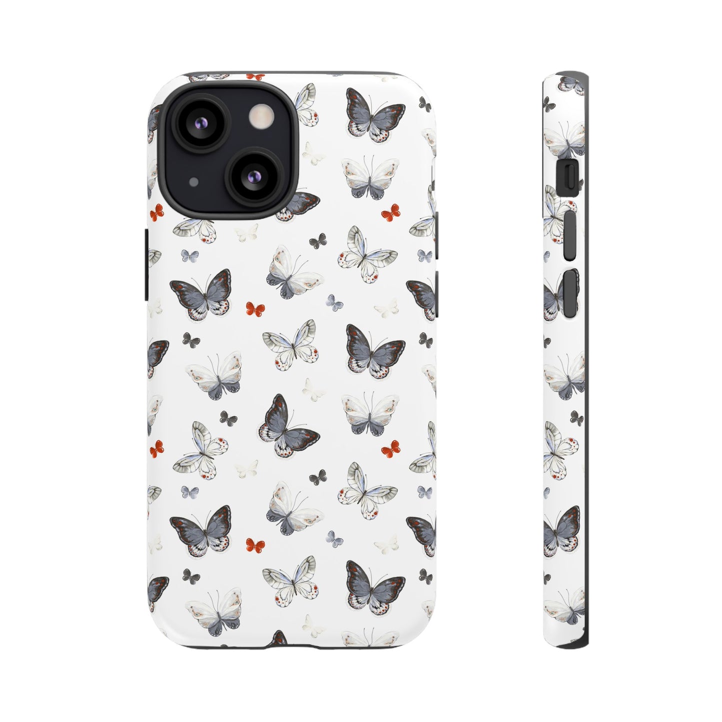 iPhone Butterfly Pattern Tough Phone Case — Protective Floral-Inspired iPhone Case