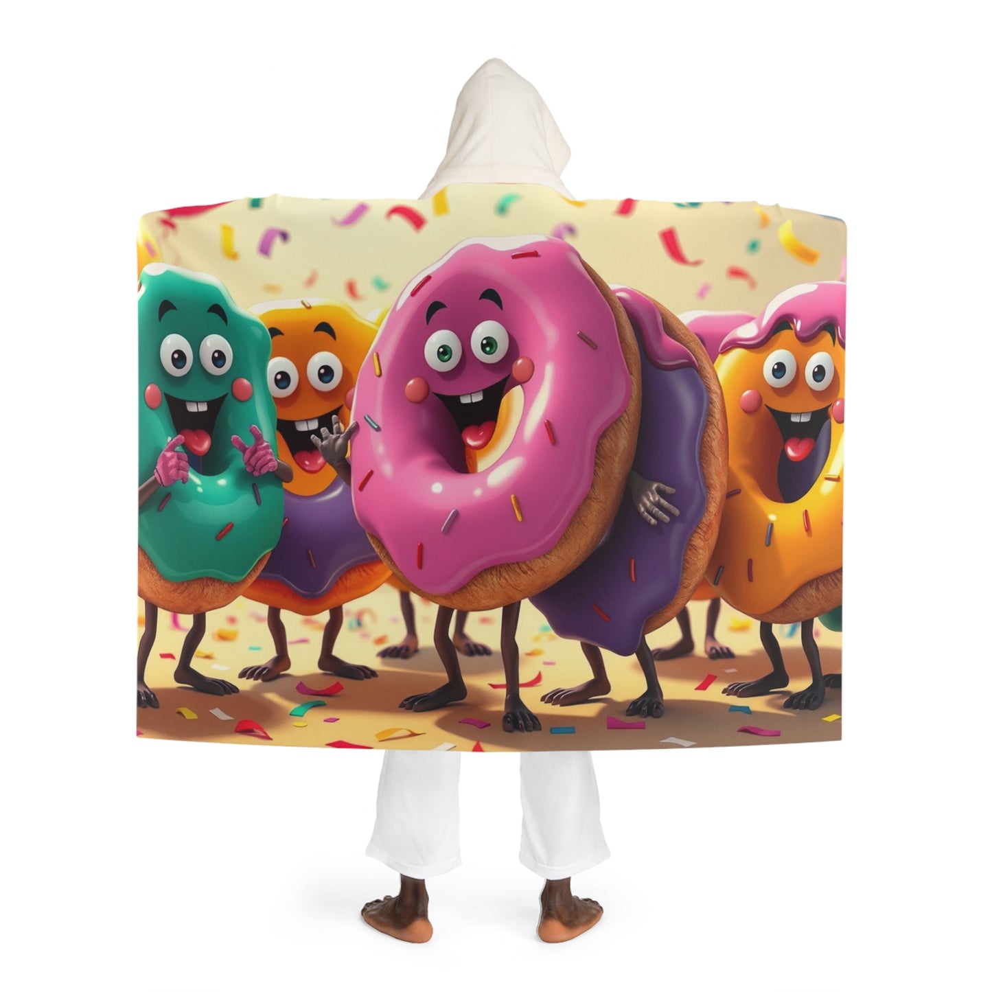 Candy Monster Hooded Sherpa Blanket