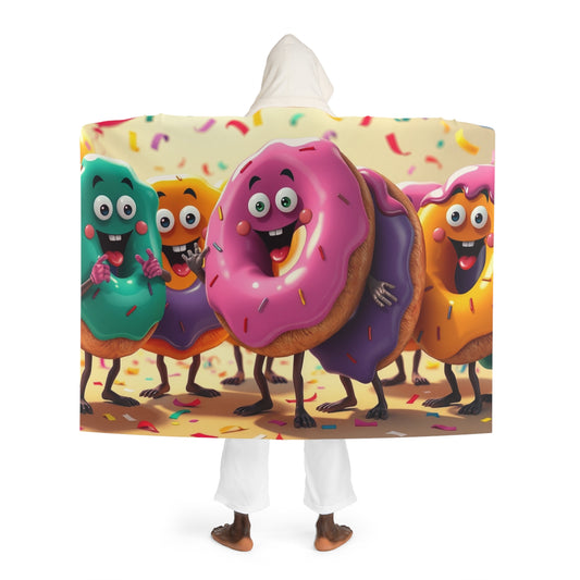 Candy Monster Hooded Sherpa Blanket