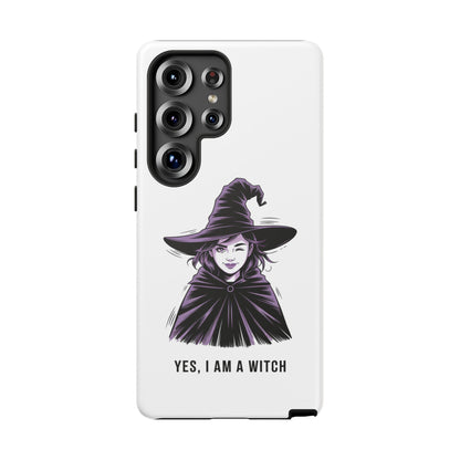 Funda para Samsung — «Sí, soy una bruja» con ilustración de bruja