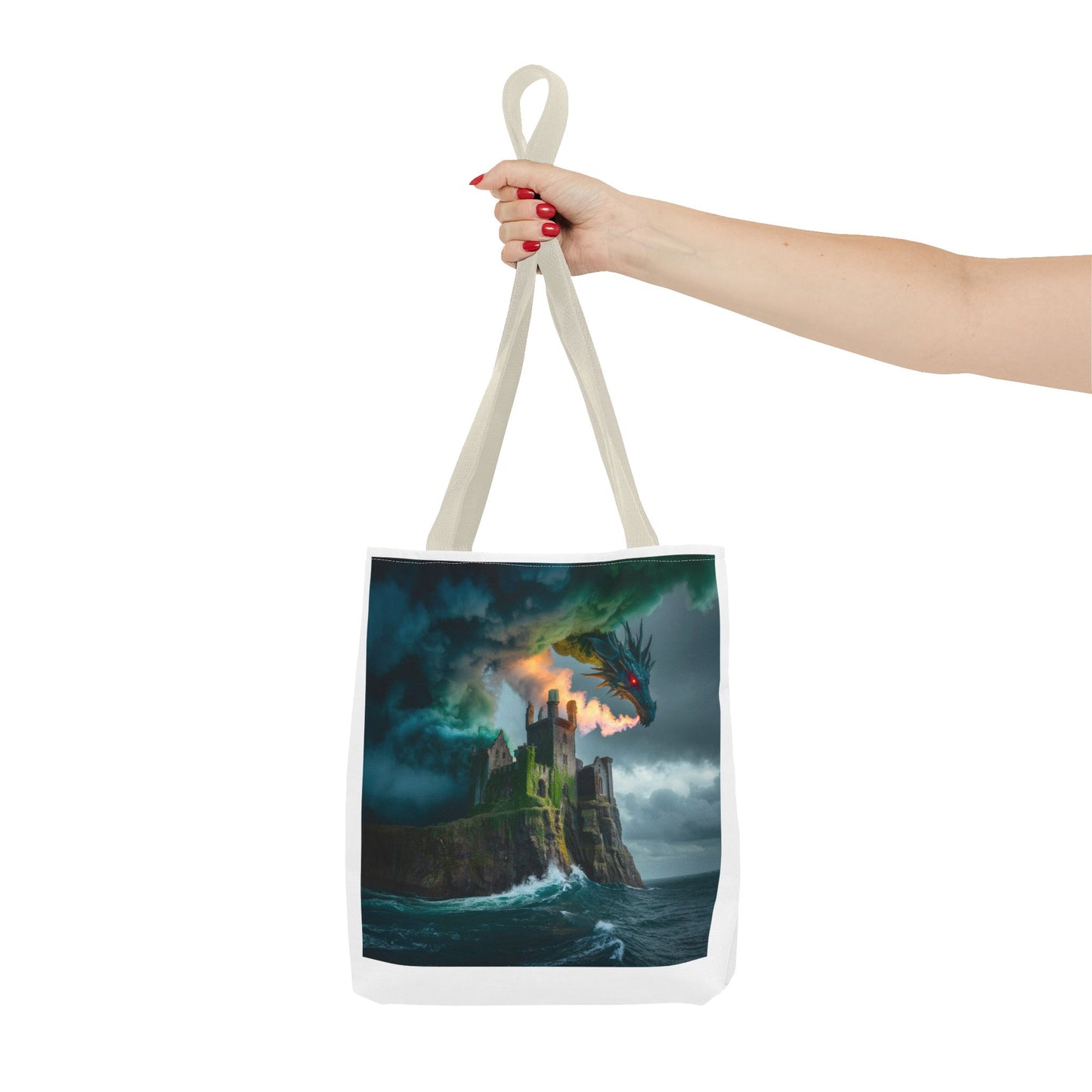 Fantasy Dragon Tote Bag - Magical Castle Design, Eco-Friendly Shopping Bag, Gift for Fantasy Lovers, Unique Beach Tote, Book Bag, [...]