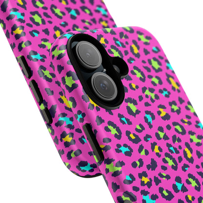 iPhone Pink Neon Leopard Phone Case — Bold Protective iPhone Cover