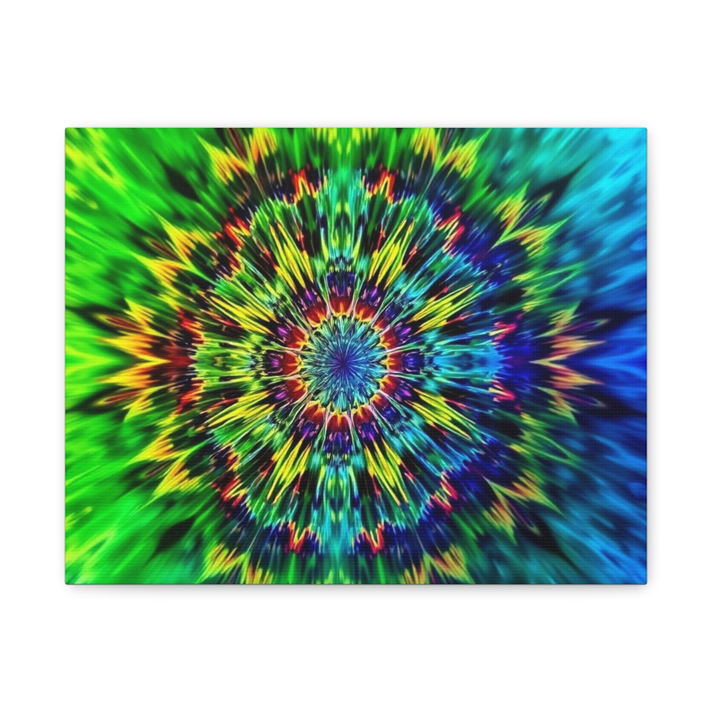 Psychedelic Kaleidoscope Matte Canvas Wall Art — Vibrant Mandala Stretched Canvas