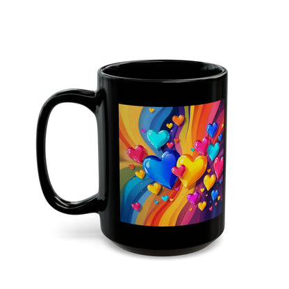 Colorful Heart Rainbow Mug — Vibrant Love Coffee Cup (11oz/15oz)