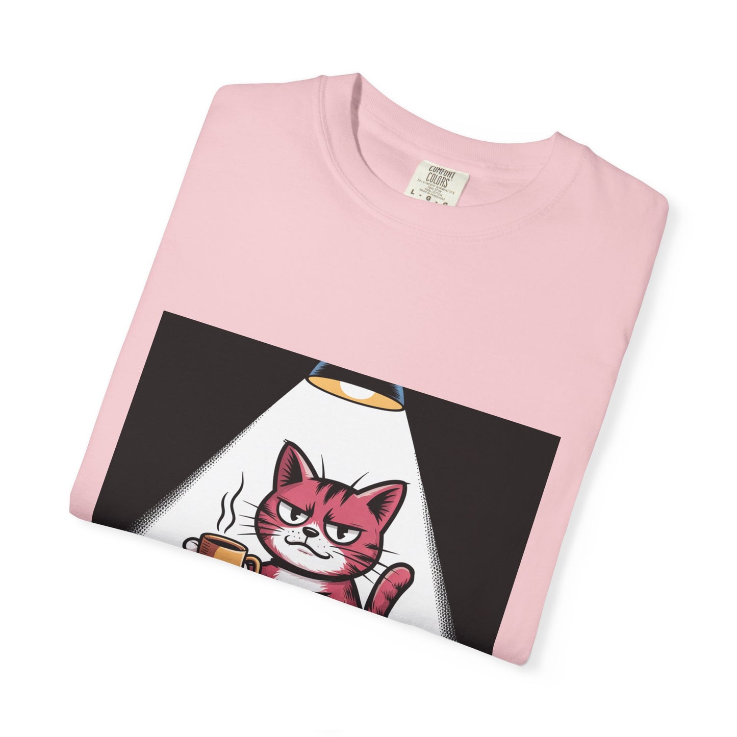 Camiseta divertida de gato y café: "Si valoras tu vida, déjame terminar mi café".