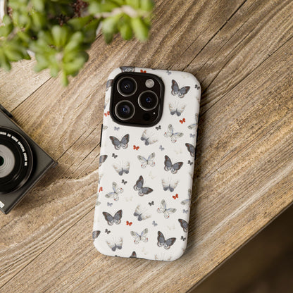 iPhone Butterfly Pattern Tough Phone Case — Protective Floral-Inspired iPhone Case