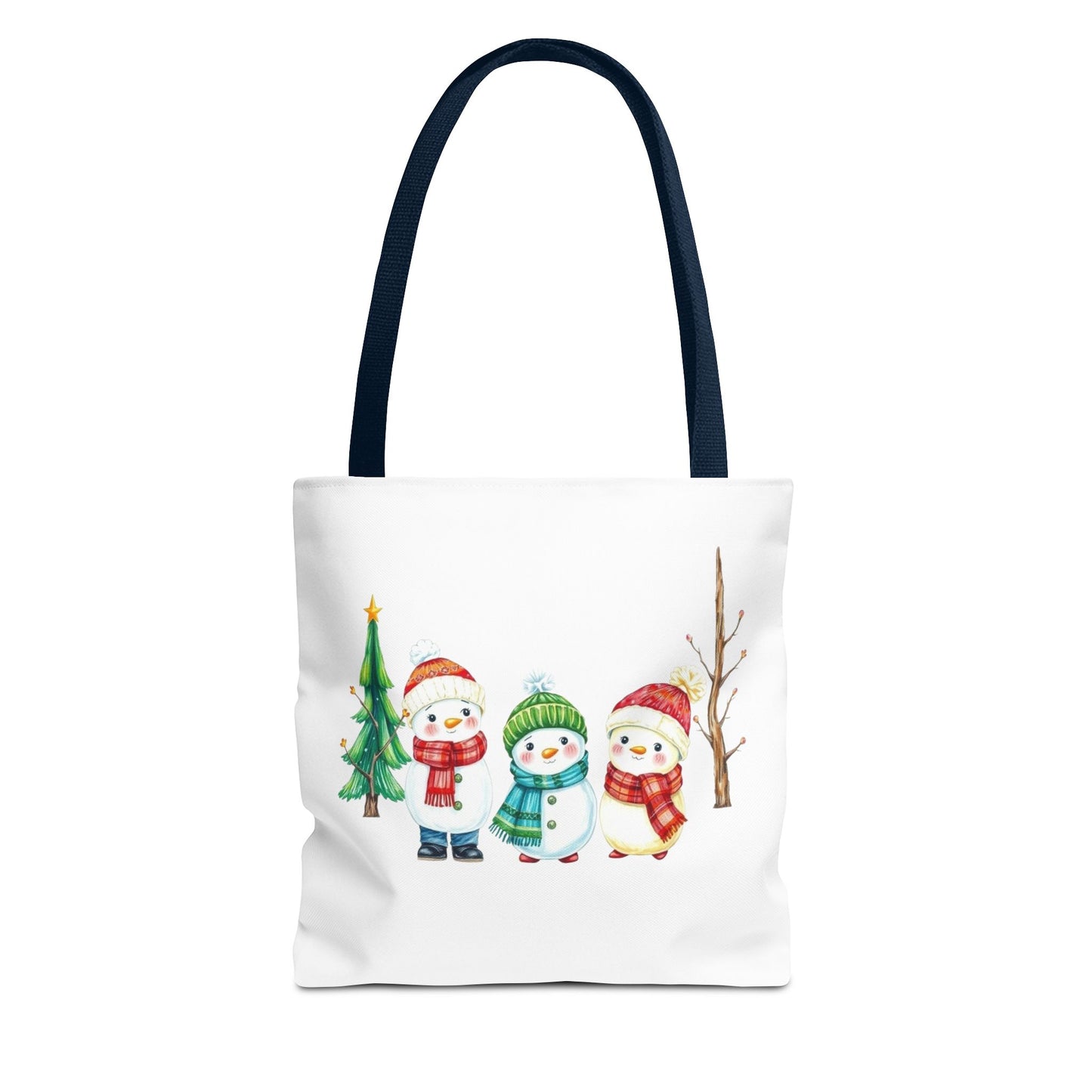 Christmas Snowman Tote Bag — Cute Holiday Winter Market Tote