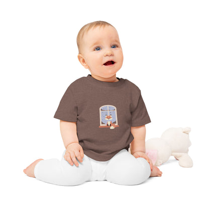 Baby T-Shirt — Cozy Fox at Night Graphic Tee