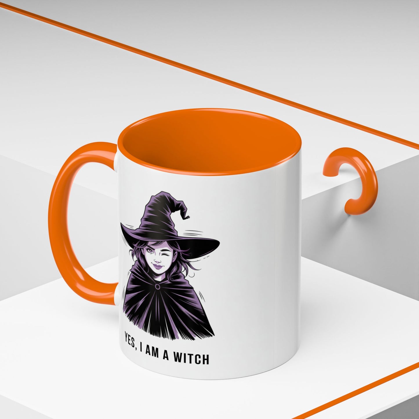 Witch Coffee Mug - "Yes, I Am a Witch" Accent Mug (11/15 oz)