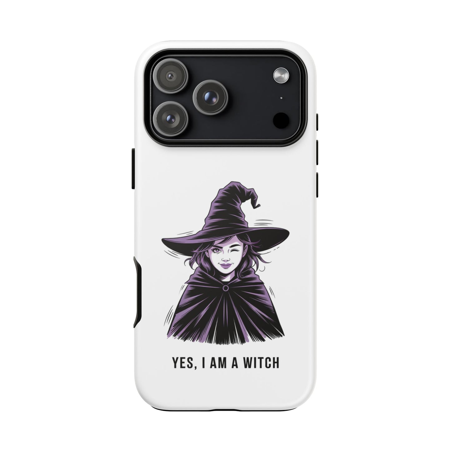 iPhone Yes, I Am a Witch Phone Case — Gothic Witch Illustration Protective Cover