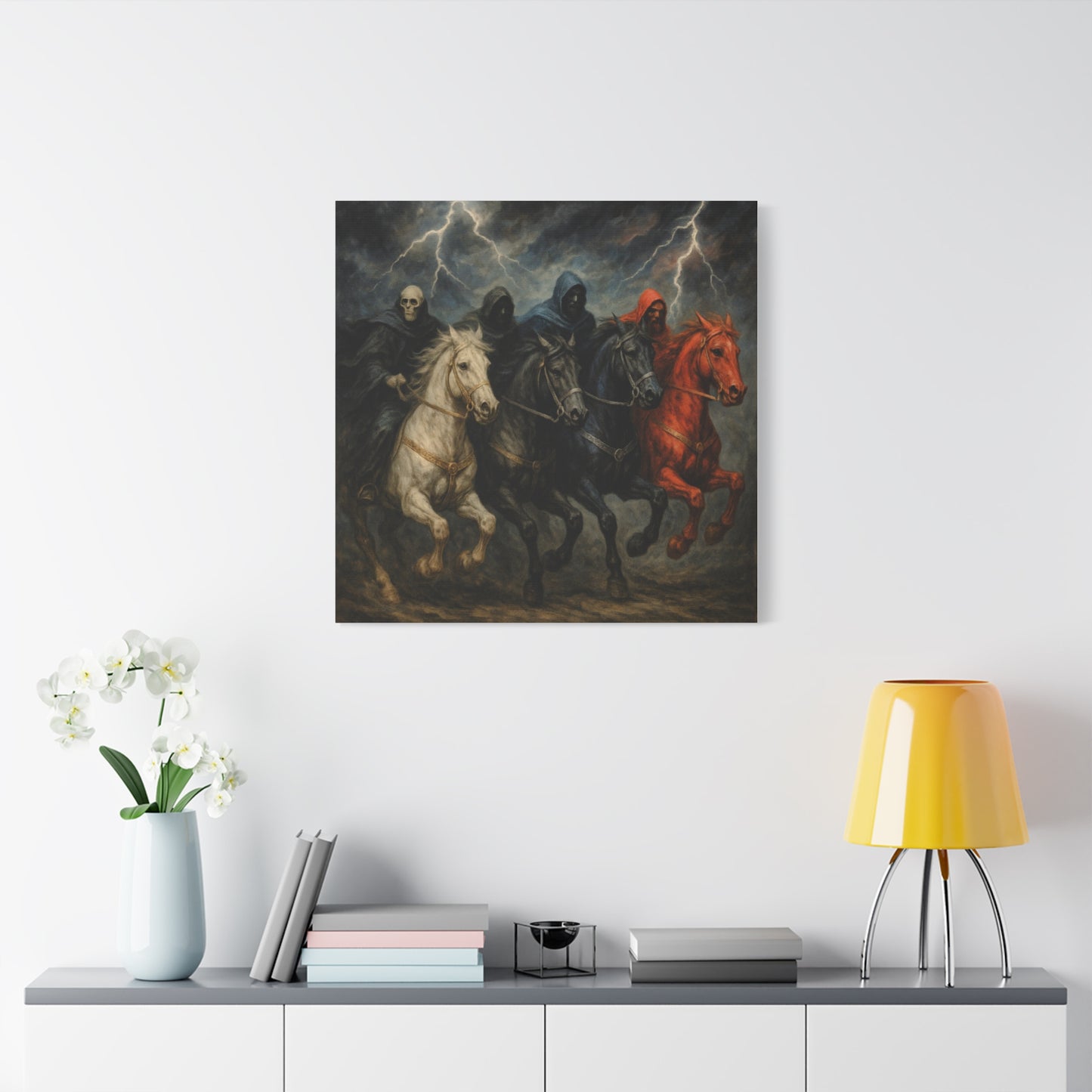Four Horsemen Canvas Wall Art — Apocalyptic Gothic Mythology Print