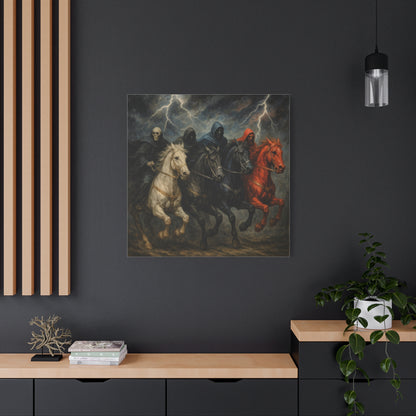 Four Horsemen Canvas Wall Art — Apocalyptic Gothic Mythology Print