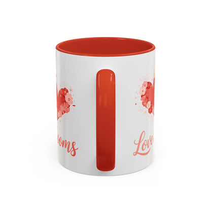 Love Blooms Accent Coffee Mug — Floral Heart 11/15oz