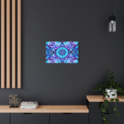 Blue Kaleidoscope Matte Canvas Wall Art – Stretched 1.25"