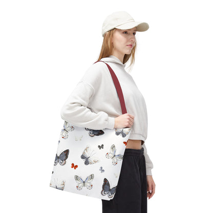 Butterfly Pattern Tote Bag — Lightweight Floral Tote for Everyday Use