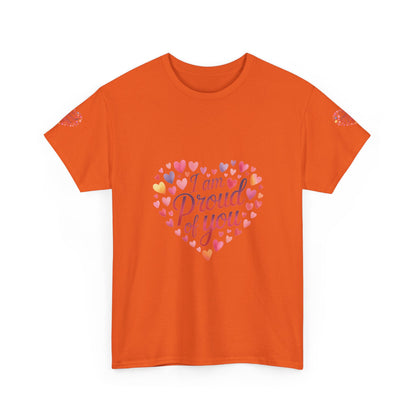 Proud of You Heart T‑Shirt with embroidery