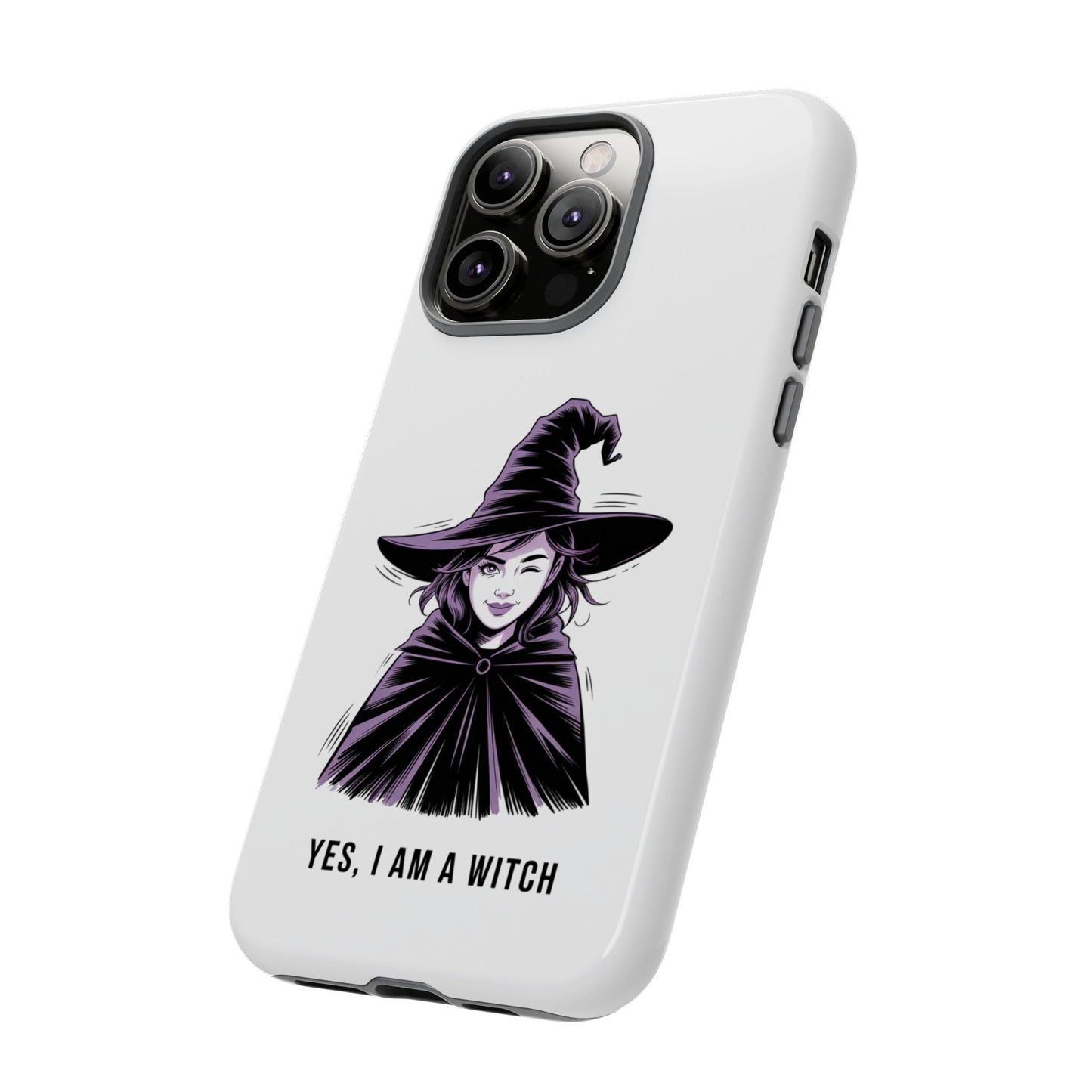 iPhone Yes, I Am a Witch Phone Case — Gothic Witch Illustration Protective Cover