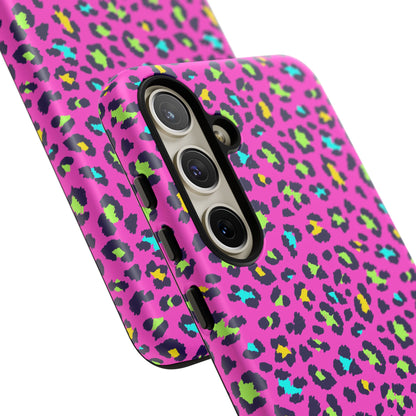 Samsung Handyhülle – Robuste Schutzhülle in leuchtendem Pink mit Leopardenmuster