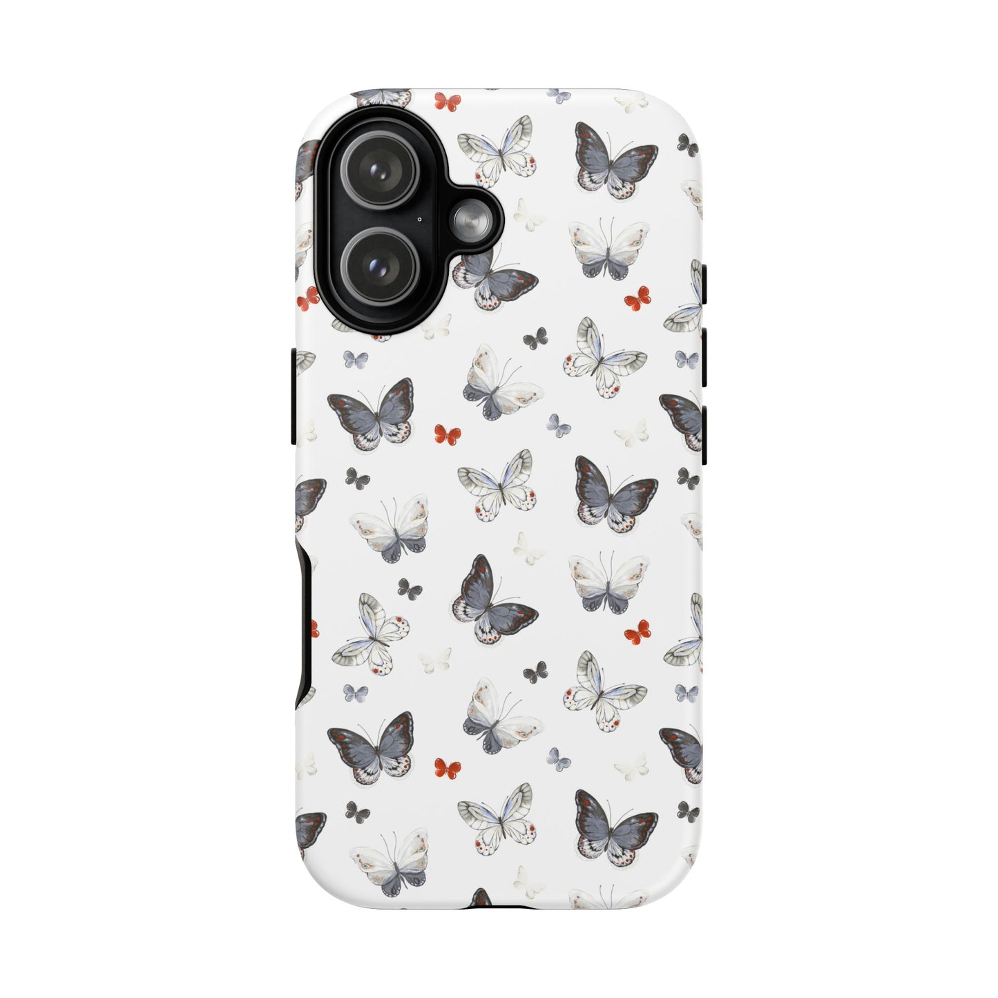 iPhone Butterfly Pattern Tough Phone Case — Protective Floral-Inspired iPhone Case